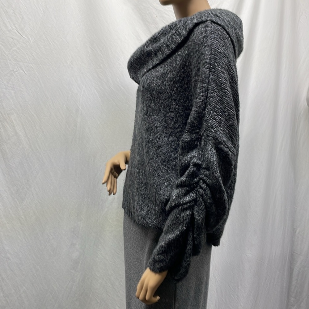 Nine West Jeans Womens Gray Mix Cowl Neck Sweater - Picture 7 of 8